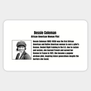 Bessie Coleman - 1st African American Woman Pilot Sticker